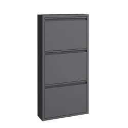 Schuhschrank Metall ROMEO 50 x 103 cm grau