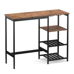 undefined, Bartisch mit Regal Vintage BONITA 110 x 40 x 90 cm