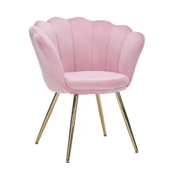 Sessel Samt SHELLY pink/gold
