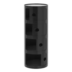 Beistelltisch VLADIK rund mit Stauraum 32 x 77 cm schwarz