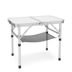 Campingtisch klappbar WILLY 2-fach höhenverstellbar 60 x 40 cm weiss