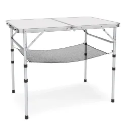 Campingtisch klappbar WILLY höhenverstellbar 90 x 60 cm weiss