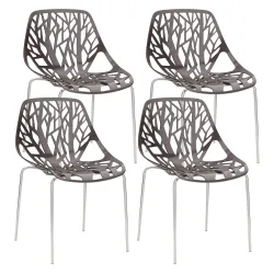 Esszimmerstuhl JANO 4er Set braun