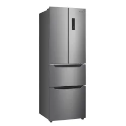 Kühlschrank mit Gefrierer 320L silbergrau