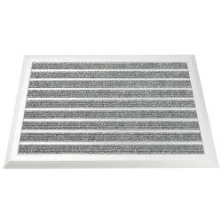 Fussmatte mit Aluminiumrahmen 60 x 40 cm silber/grau