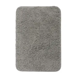 Badteppich Hochflor MERLE 50 x 80 cm grau
