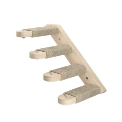 Katzentreppe mit Jute zur Wandmontage links