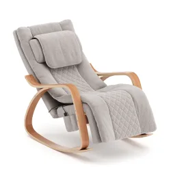 Schaukelstuhl JADEN mit Massagefunktion beige/natur