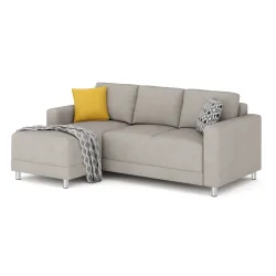 undefined, Ecksofa ERIN links grau/beige