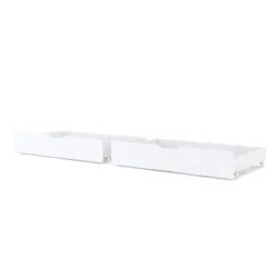 Bettschublade mit Rollen 2er Set 94 x 62 x 20 cm weiss