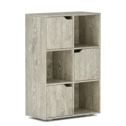Bücherregal BROOKS 6 Fächer 60 x 91 cm braun