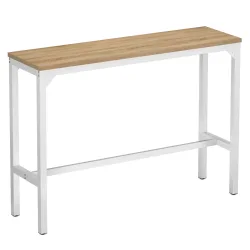 Bartisch PIETRO 140 x 40 x 100 cm weiss/hellbraun
