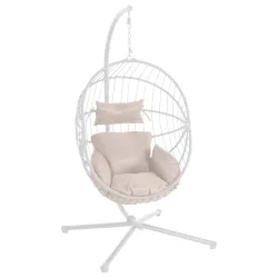 Hängesessel mit Gestell LAOS beige