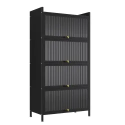 Küchenregal Metall 70 x 142 cm schwarz