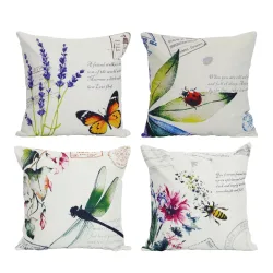 Outdoor Kissenbezug Set INSECT 4-teilig 45 x 45 cm
