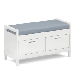 Sitzbank mit Schubladen 100 x 40 x 40 cm weiss