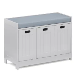 Sitzbank mit Stauraum 90 x 35 x 45 cm grau