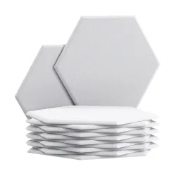 Akustikplatte sechseckig 12er Set 36 x 30 cm weiss