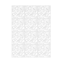 Raumteiler hängend FLOWER 12er Set 40 x 40 cm weiss