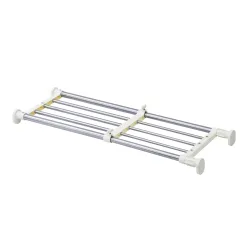 Teleskopregal 40/60 x 25 cm silber/weiss
