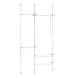 Kleiderständer verstellbar 107 - 280 cm weiss
