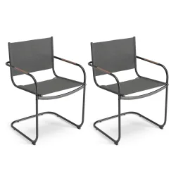 Gartenstuhl WARD 2er Set anthrazit