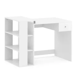 Schreibtisch URSULA mit Stauraum 101 x 60 x 76 cm weiss