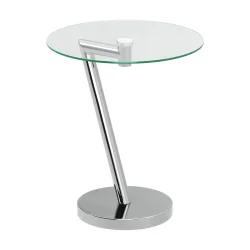 Beistelltisch Glas EVANDER rund 45 x 52 cm silber