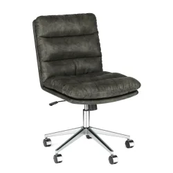 Bürostuhl Leder BILES anthrazit