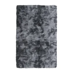 Hochflor Teppich flauschig 120 x 180 cm grau