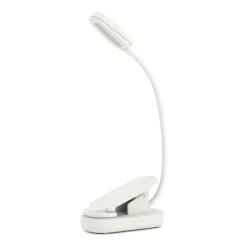 LED Klemmleuchte Leselampe mit Akku weiss