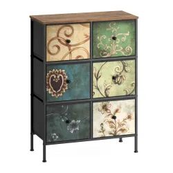 Kommode Vintage FIORELLA 6 Schubladen 67 x 91 cm