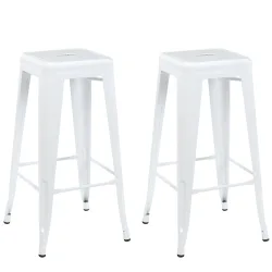 undefined, Barhocker Metall METALLIX 2er Set weiss