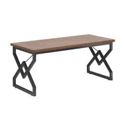 Schreibtisch ADRIAN 160 x 70 x 75 cm braun/schwarz
