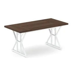 Schreibtisch FRIEDRICH 160 x 80 x 75 cm braun/weiss