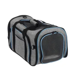 Transportbox für Haustiere erweiterbar 45 x 28 x 28 cm grau
