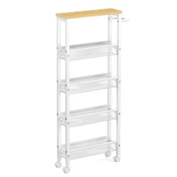 Servierwagen TARIN mit 5 Ablagen weiss
