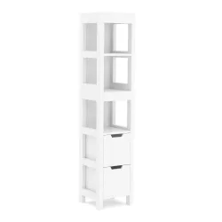 Badezimmerregal FORTUNA 30 x 30 x 144 cm weiss