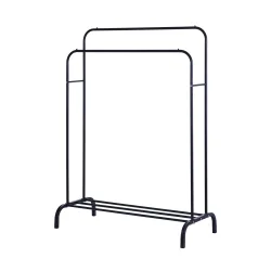 Kleiderständer 2 Stangen bis 40 kg schwarz
