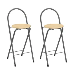 Barhocker JETT 2er Set beige/silber