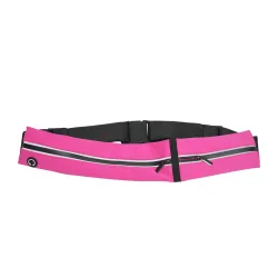 Laufgürtel 2 Fächer 65 - 121 cm pink/schwarz