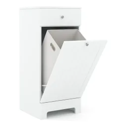 Wäscheschrank mit 1 Fach FONTANA 40 x 38 x 89 cm weiss