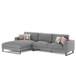 Ecksofa THILO links grau