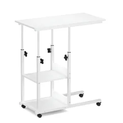 Laptoptisch auf Rollen ROWAN 80 x 40 cm weiss