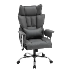 Bürostuhl Leder CHICAGO grau