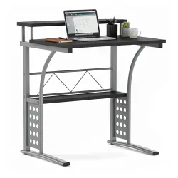 Schreibtisch BREND 71 x 52 x 84 cm schwarz/silber