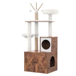 Katzenbaum mit Katzenklo BONITA 145 cm
