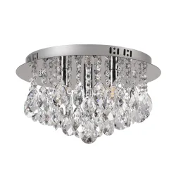 Deckenlampe MOONVEIL silber mit Glas