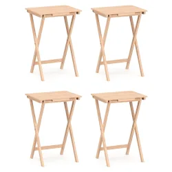 Beistelltisch Holz klappbar 4er Set natur
