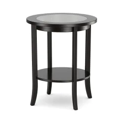 Beistelltisch Holz BAREL 47 x 57 cm schwarz